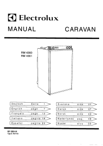 Manuale Electrolux RM4360S Frigorifero