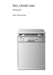 Manual AEG FAV6081W Dishwasher