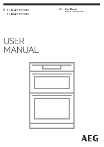 Manual AEG DUE431110M Oven