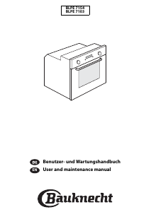 Manual Bauknecht BLPE 7103/PT Oven