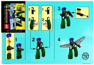 Handleiding Lego set 3886 Eco-Force Groene exo fighter