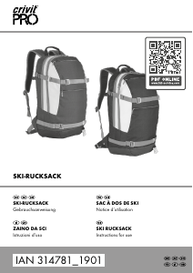 Manuale Crivit IAN 314781 Zaino