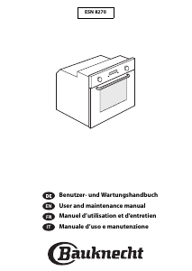 Manual Bauknecht ESN 8270 SW Oven