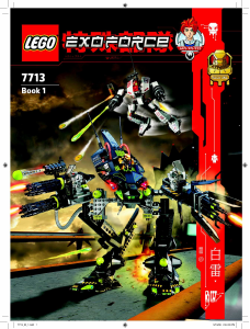 Bruksanvisning Lego set 7713 Exo-Force Bridge walker vs. white lightning