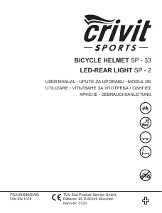 Priručnik Crivit IAN 64301 Kaciga za bicikl