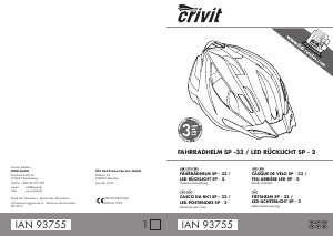 Manuale Crivit IAN 93755 Casco da bici