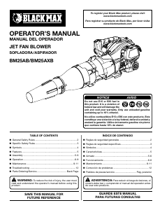 Manual de uso Black Max BM25ABVNM Soplador de hojas