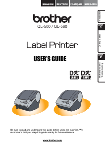 Handleiding Brother QL-500A Labelprinter