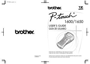 Manual Brother PT-1600 Label Printer