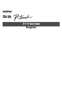 Manual Brother PT-E110 Label Printer