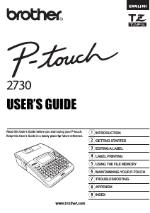 Manual Brother PT-2730 Label Printer