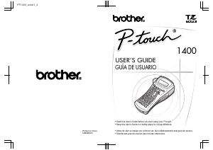 Handleiding Brother PT-1400 Labelprinter