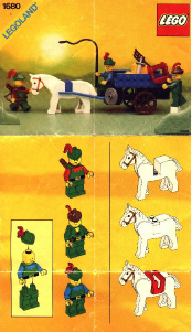 Manuale Lego set 1680 Forestmen Cavallo con il carrello