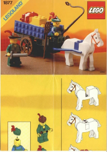 Manuale Lego set 1877 Forestmen Cavallo con il carrello