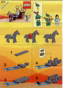 Manuale Lego set 1974 Forestmen Carro con il fieno