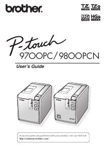 Manual Brother PT-9800PCN Label Printer