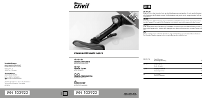 Mode d’emploi Crivit IAN 103923 Pompe vélo