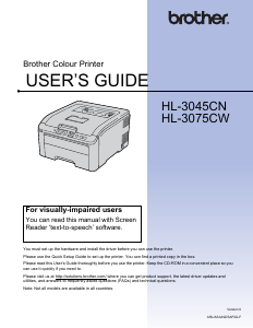 Handleiding Brother HL-3075CW Printer