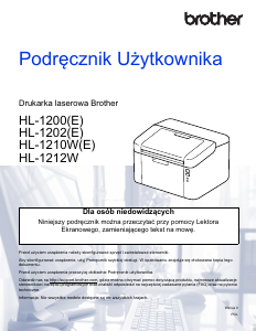 Instrukcja Brother HL-1210WE Drukarka