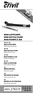 Manual Crivit IAN 278519 Bomba de bicicleta