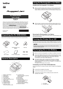 Handleiding Brother RJ-3050 Printer