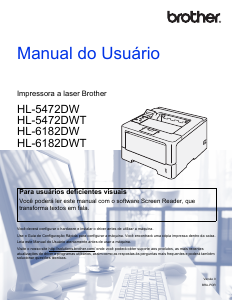 Manual Brother HL-5472DWT Impressora