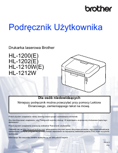 Instrukcja Brother HL-1222WE Drukarka