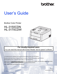 Manual Brother HL-3150CDN Printer