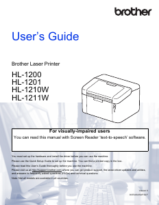 Manual Brother HL-1201 Printer