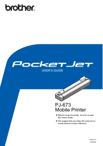 Manual Brother PJ-673 Printer