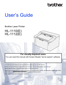 Handleiding Brother HL-1110R Printer
