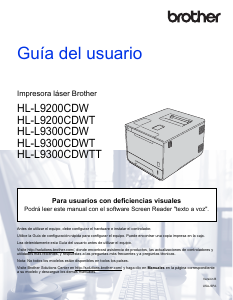 Manual de uso Brother HL-L9300CDW(T) Impresora