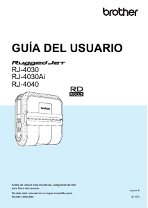 Manual de uso Brother RJ-4030Ai Impresora