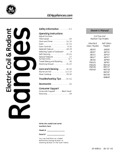 Handleiding GE JBS03H2CT Fornuis