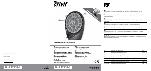 Használati útmutató Crivit IAN 113526 Darts céltábla