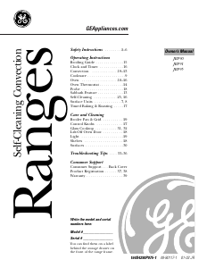 Manual GE JBP90KF1CC Range