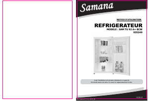 Mode d’emploi Samana SAM TU 92 A+ BCW Réfrigérateur