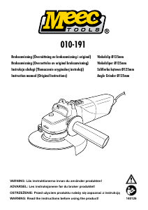 Bruksanvisning Meec Tools 010-191 Vinkelslip