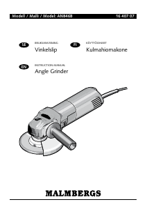 Manual Malmbergs AN846B Angle Grinder