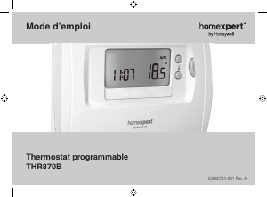 Manual de uso Honeywell THR870B Homexpert Termostato