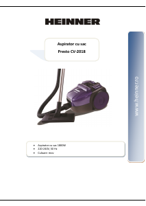Manual Heinner CV-2018 Presto Vacuum Cleaner
