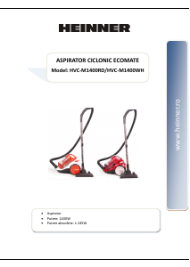 Manual Heinner HVC-M1400 Vacuum Cleaner