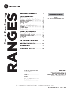 Manual GE JBS86SP1SS Range