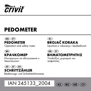 Priručnik Crivit IAN 345133 Pedometar