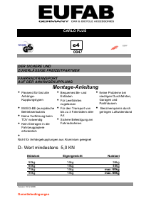 Bedienungsanleitung EUFAB Carlo Plus Fahrradträger