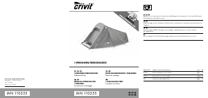 Manuale Crivit IAN 110355 Tenda