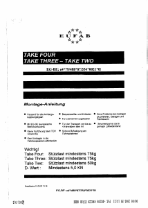 Bedienungsanleitung EUFAB Take Three Fahrradträger