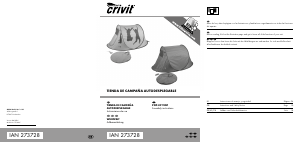 Manual de uso Crivit IAN 273728 Carpa de campaña