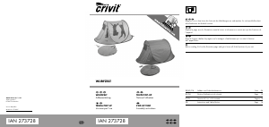 Manuale Crivit IAN 273728 Tenda