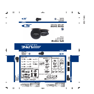 Εγχειρίδιο Alpine SPS-110TW Ηχείο αυτοκινήτου